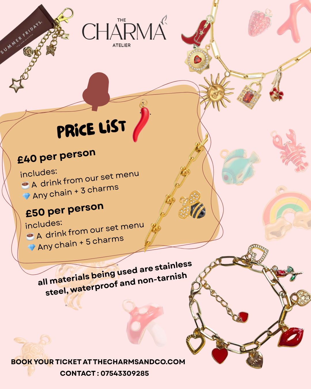Charm Bar Workshop - The Bird in Hand Princes Risborough | September 28