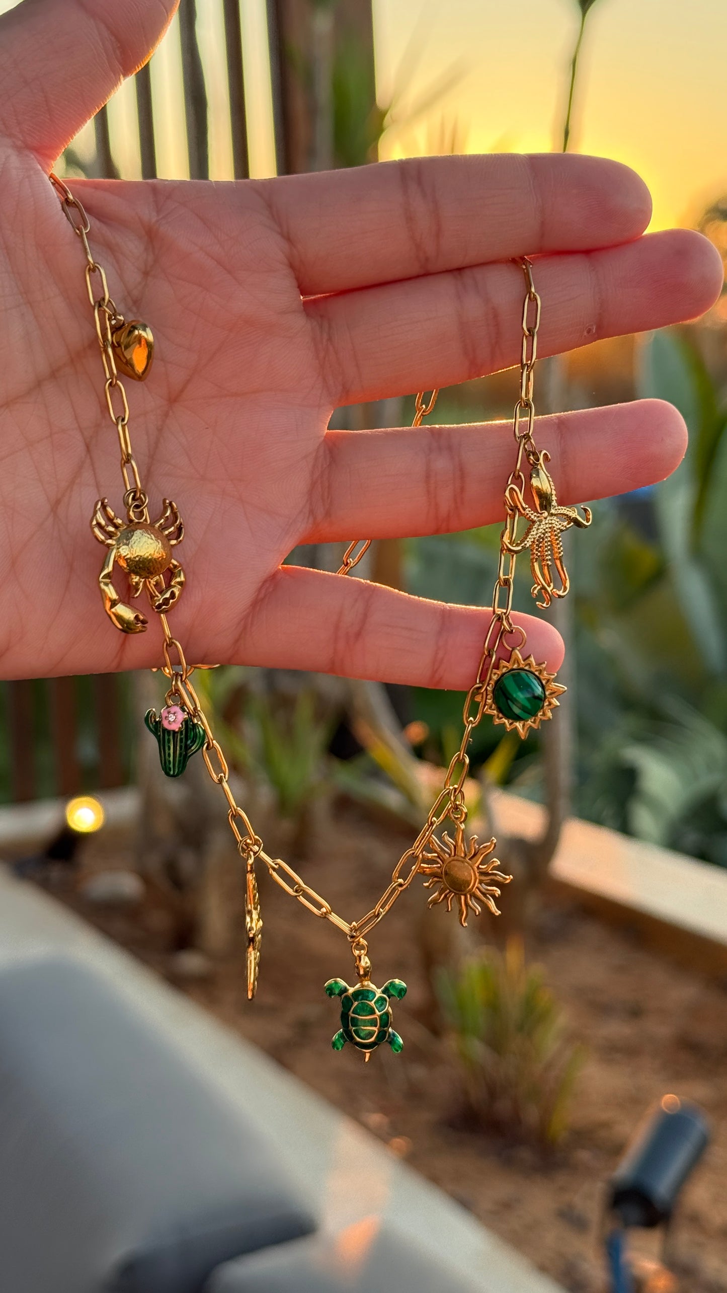 Gold Charm Necklace