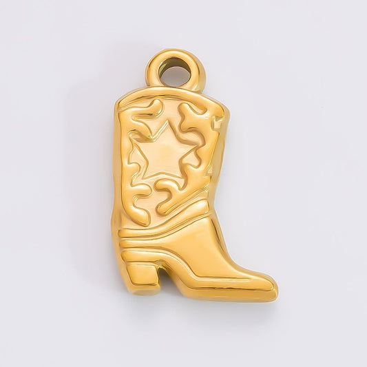 gold boots charm