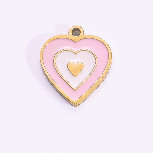 pink heart charm