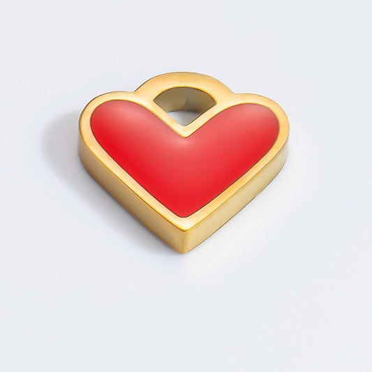 tiny red heart charm