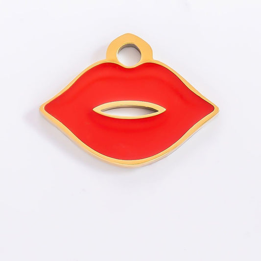 red lip charm