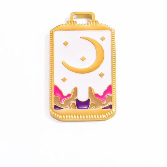 crescent colored charm