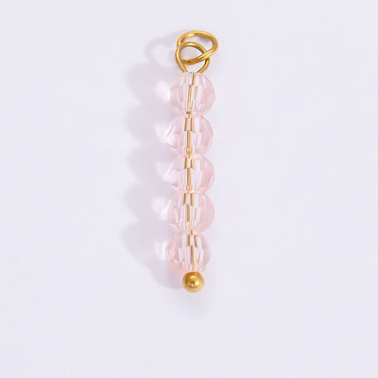 pink beaded charm