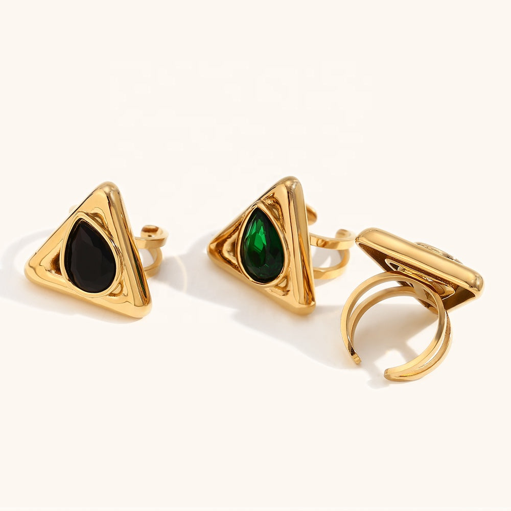 Triangle Teardrop Ring