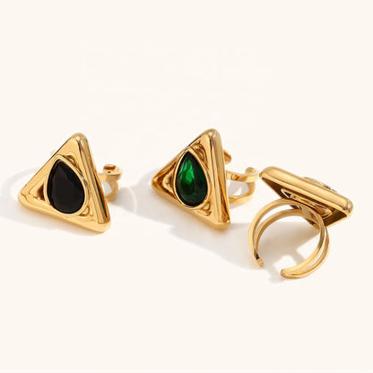 Triangle Teardrop Ring