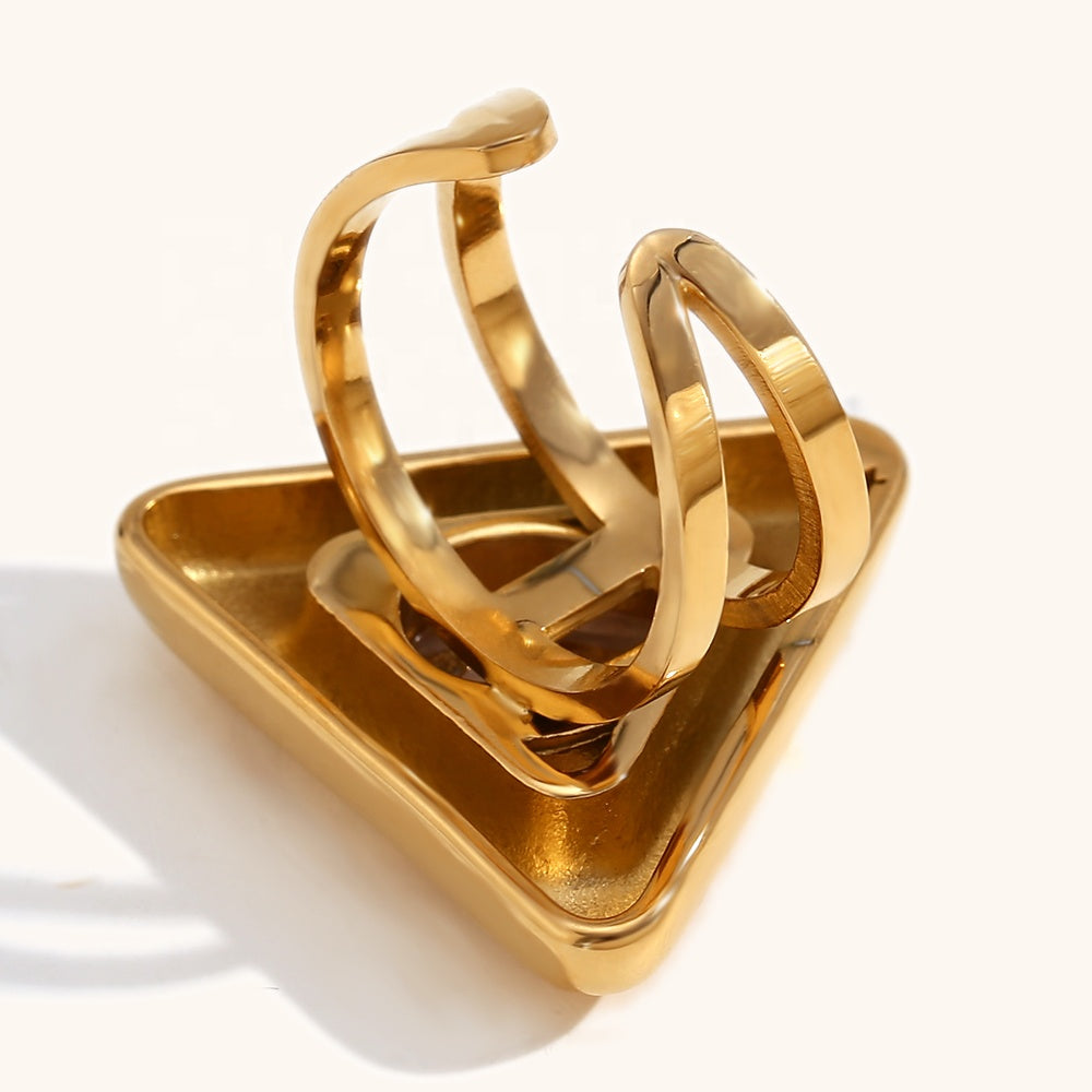 Triangle Teardrop Ring