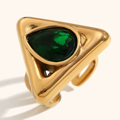 Triangle Teardrop Ring